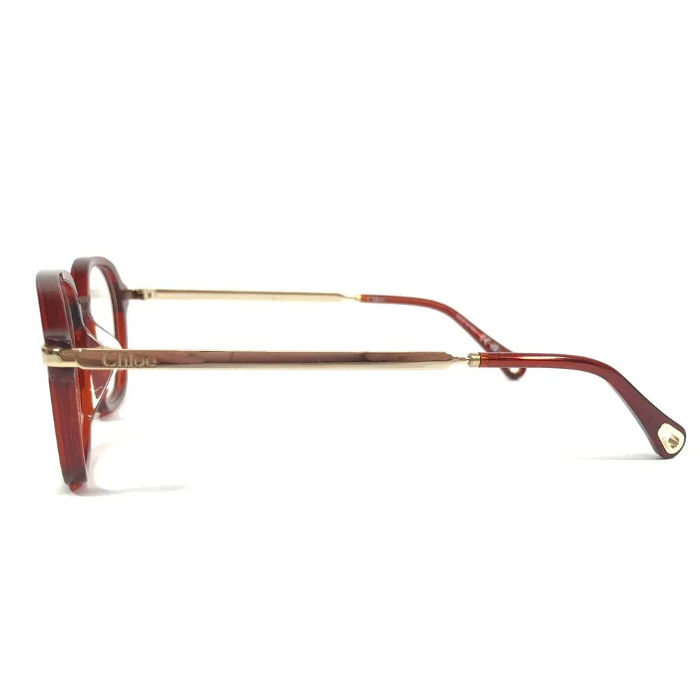 Chloe Eyeglasses Frames CH0361OA 004 Burgundy Clear Red Gold Asian Fit 52-18-145